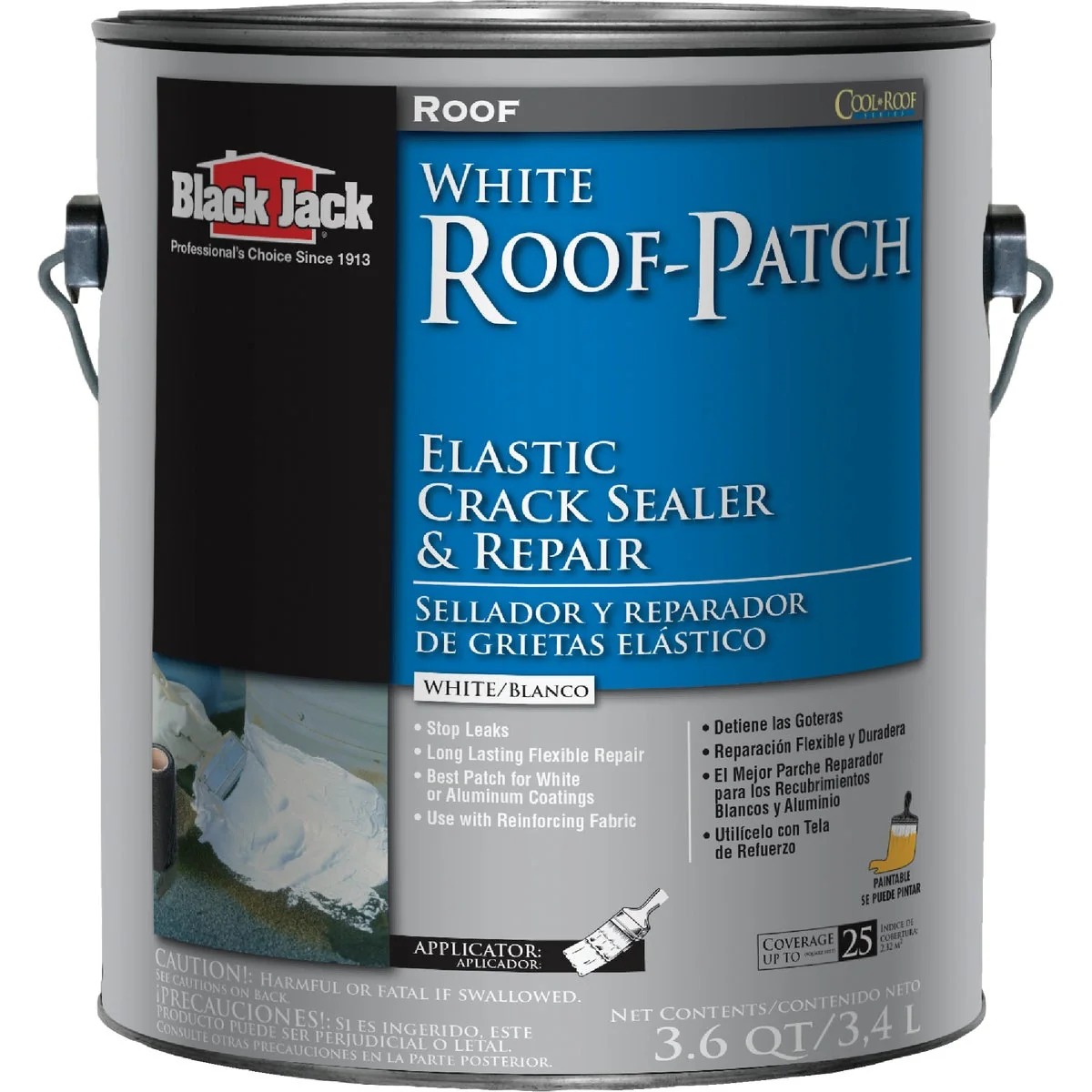 Refined Black Jack Roof-Patch 1 Gal. Elastic Crack Sealer and Repair Flexible