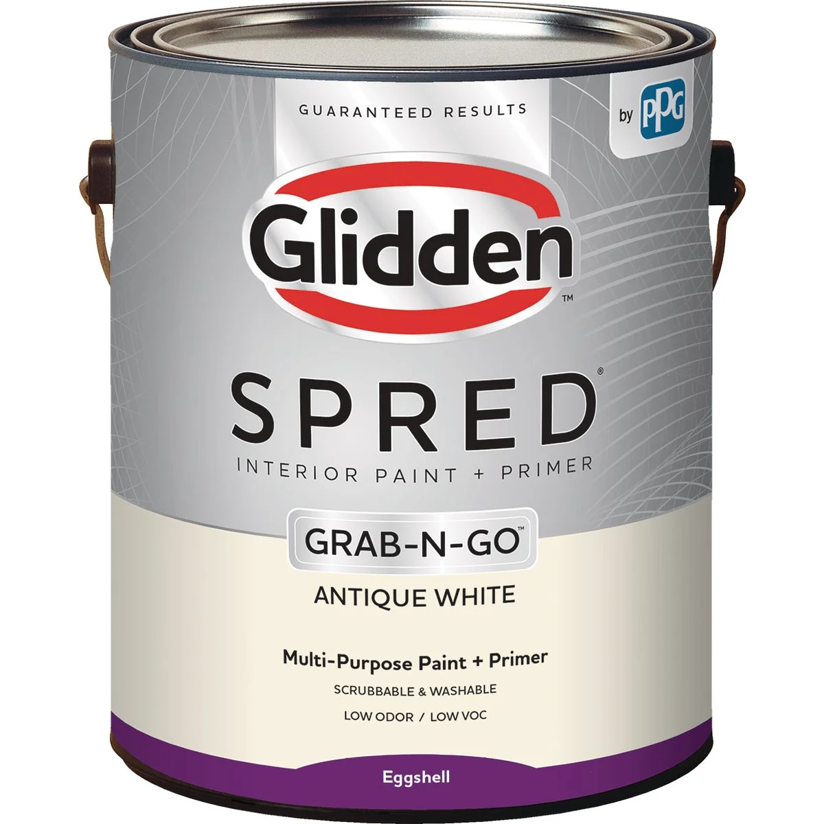 Practical Glidden Spred Interior Paint Primer Grab-N-Go Antique White Eggshell 1 Gallon Excellent