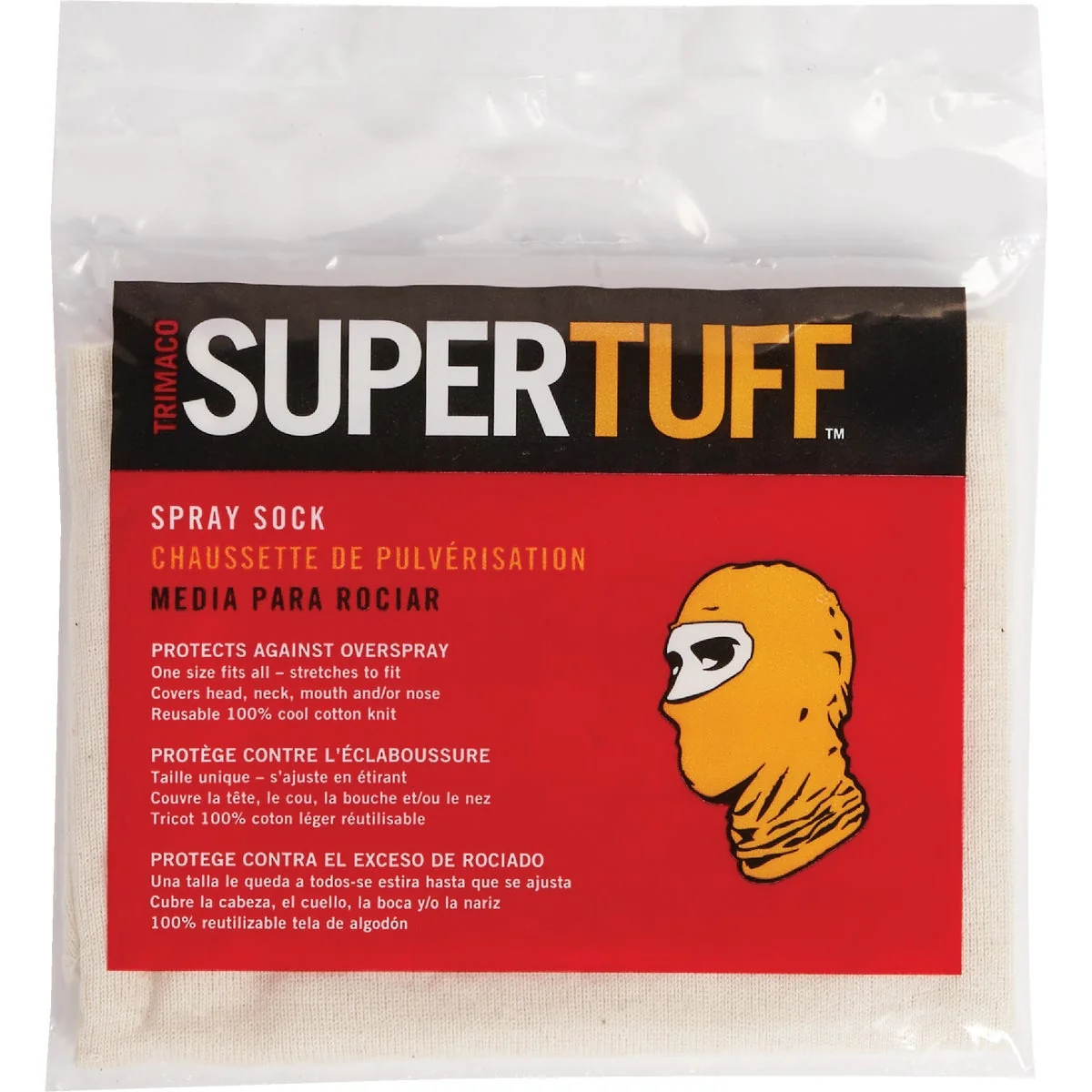 Eco-Friendly Trimaco SuperTuff 1 Size Fits Most Natural Cotton Painter’s Spray Head Protection Secure