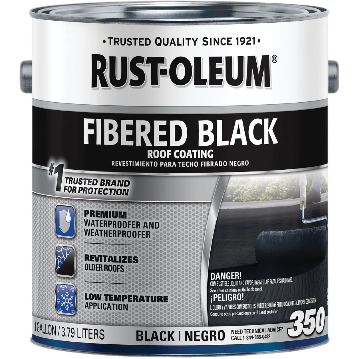 Trusted Rust-Oleum 350 1 Gal. Fibered Black Roof Coating Elegant