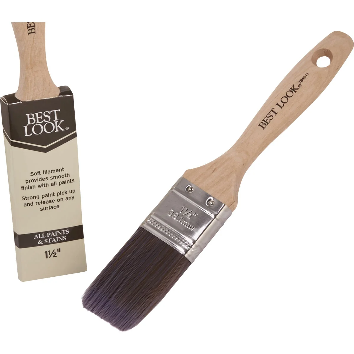 Environmentally Friendly Look 1.5 In. Flat Polyester Paint Brush High-Performance