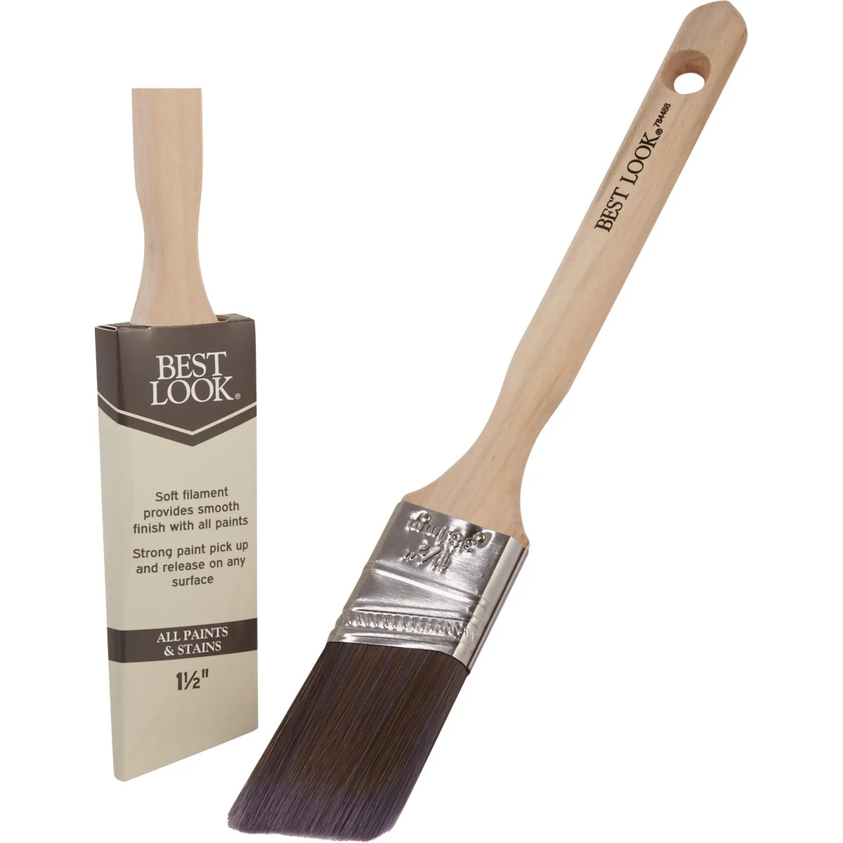 Flexible Look 1.5 In. Angle Polyester Paint Brush Minimalist