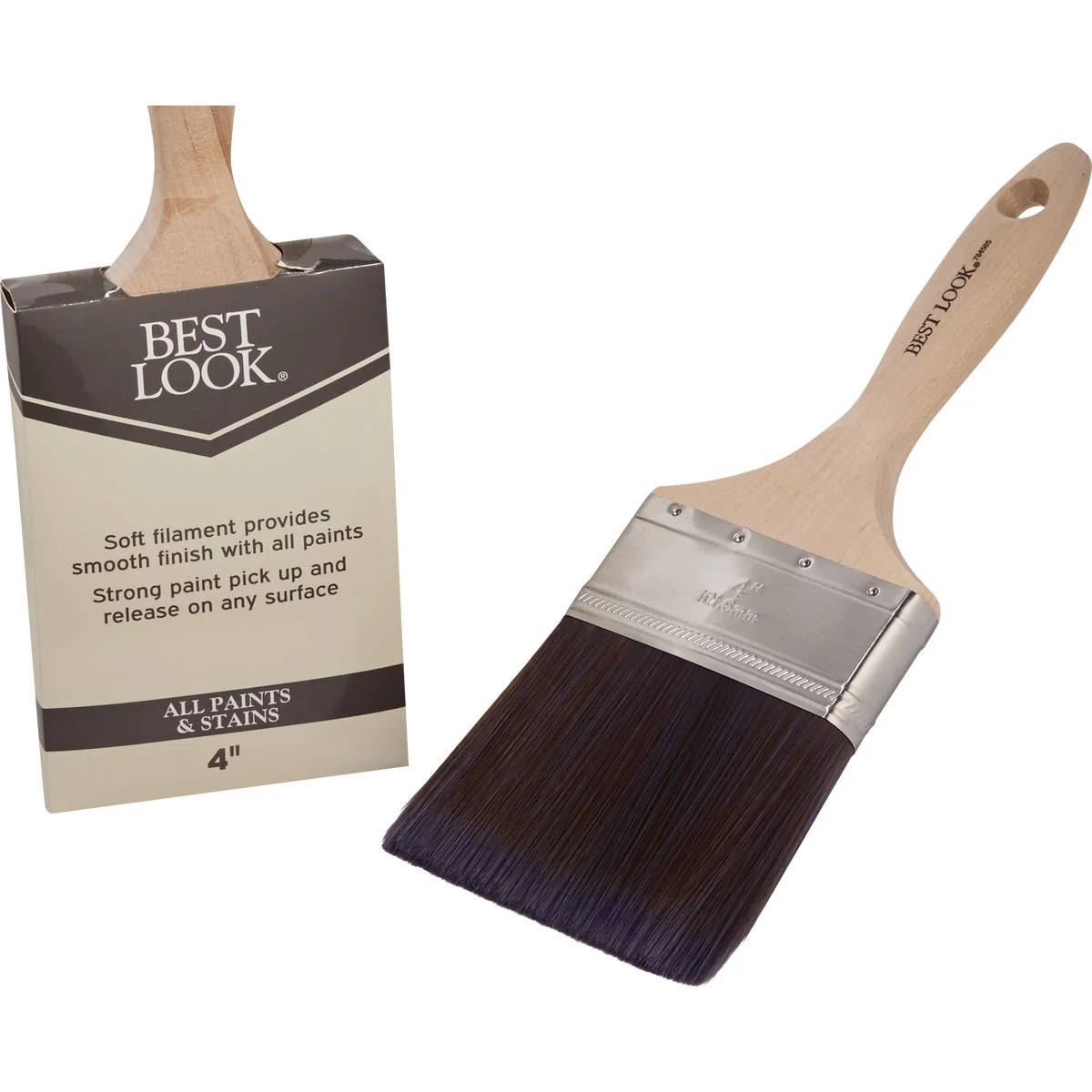 Elegant Look 4 In. Flat Polyester Paint Brush Long-Lasting