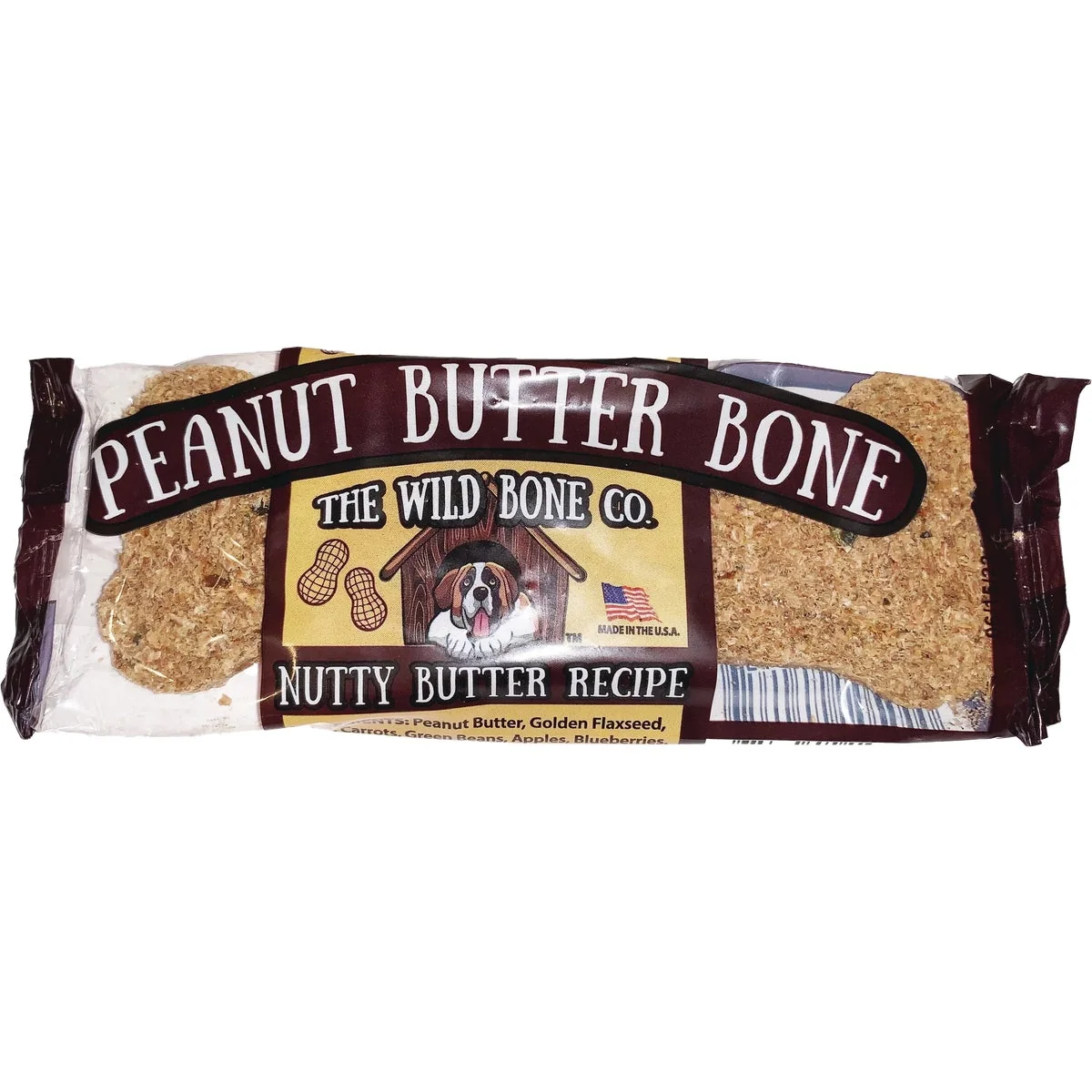 Recyclable The Wild Bone Company Peanut Butter Bone Dog Treat Soft