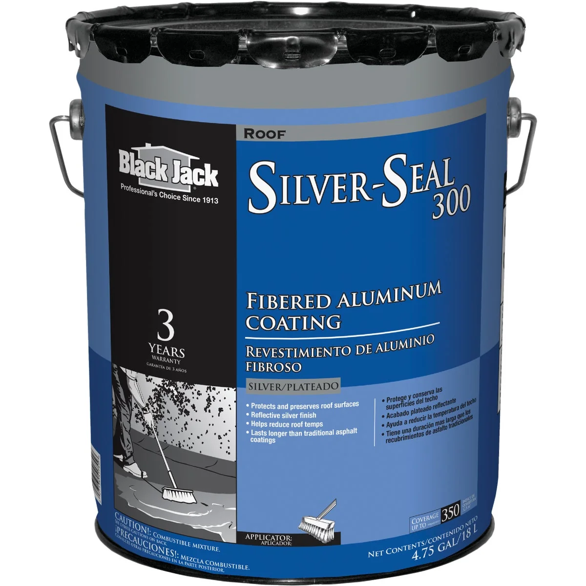 Modern Black Jack Silver Seal 300 5 Gal. 3 Year Fibered Aluminum Coating Fashionable