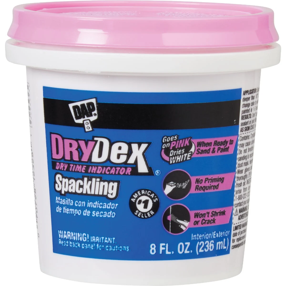 Relaxed DAP Drydex 1 2 Pt. General Purpose Acrylic Spackling Original Design