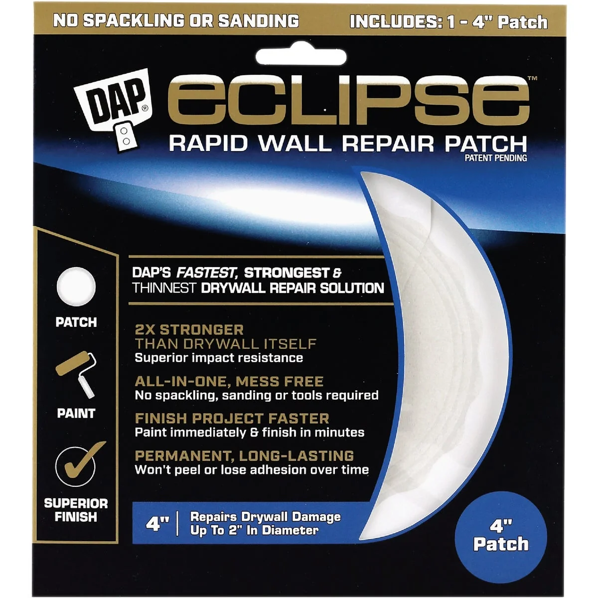 Enhanced DAP Eclipse 4 In. Rapid Wall Repair Patch Original Design