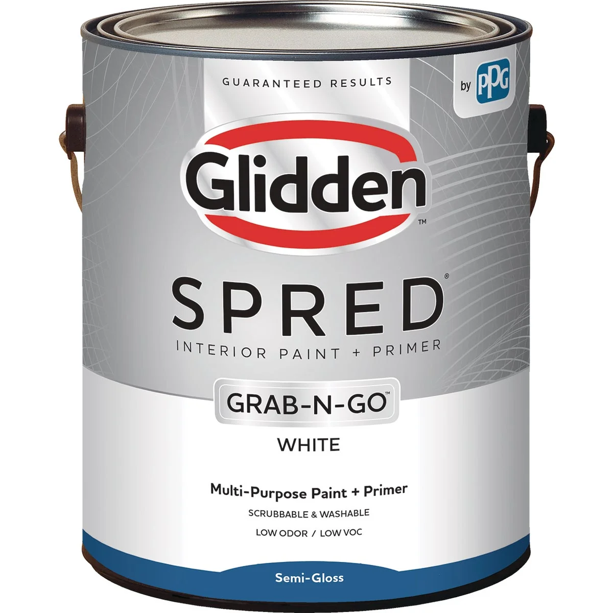 Genuine Glidden Spred Interior Paint Primer Grab-N-Go White Semi-Gloss 1 Gallon Prestigious