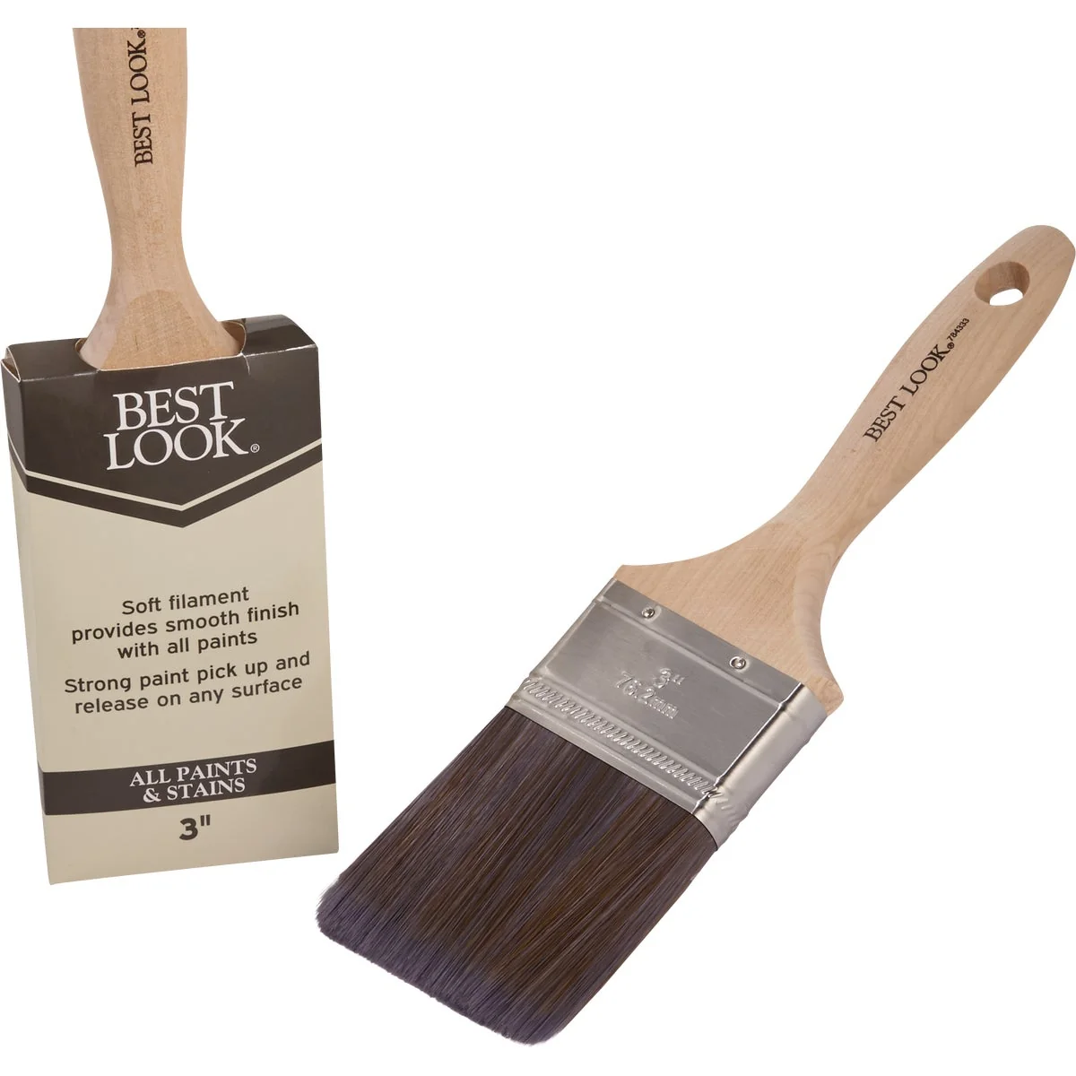 Healthy Look 3 In. Flat Polyester Paint Brush Comfortable