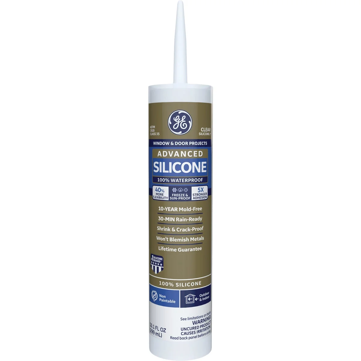 Quality GE Advanced Silicone 2 Window Door Sealant Clear 10.1oz Fashionable