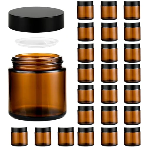 Secure Glass Jars with Lids 24 Count Fine Crafted