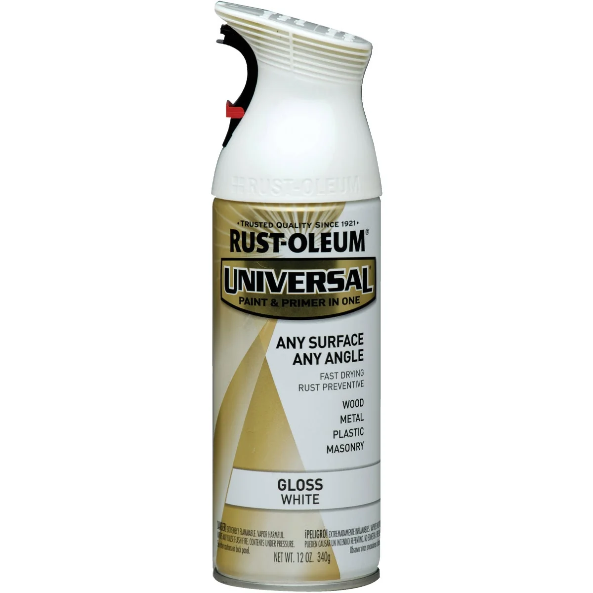 Smooth Rust-Oleum Universal 12 Oz. Gloss White Paint Natural