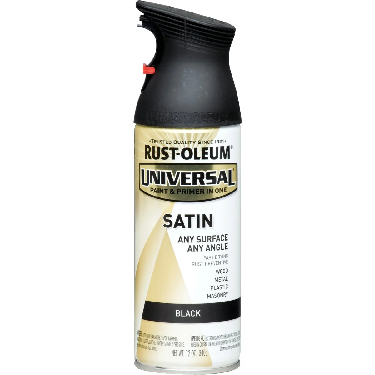 Environmentally Friendly Rust-Oleum Universal 12 Oz. Satin Black Paint Exceptional