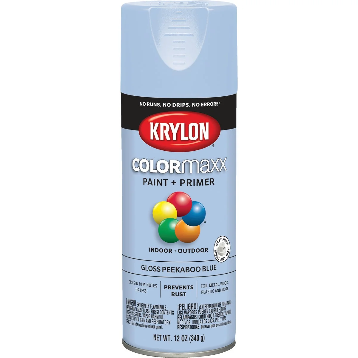 Crafted Krylon ColorMaxx 12 Oz. Gloss Spray Paint Peekaboo Blue Green