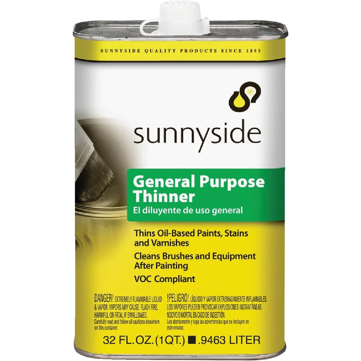 Minimalist Sunnyside 1 Quart Low VOC General Purpose Paint Thinner Clean