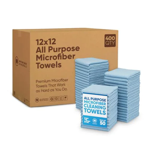 Traditional Bulk 12 X 12 All Purpose Microfiber Towels Whole 400 Count Sophisticated