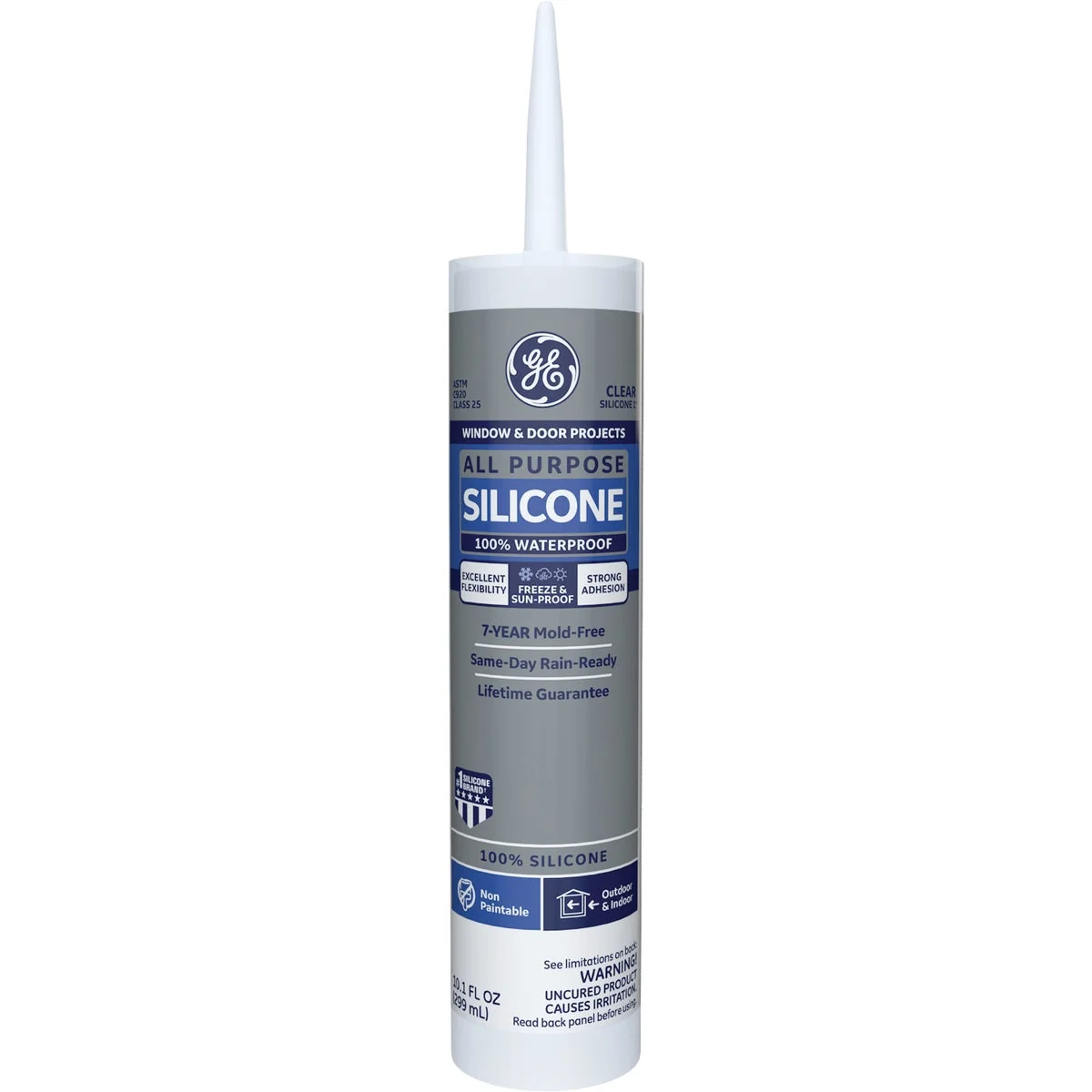 Specialty GE All Purpose Silicone 1 Sealant Clear 10.1oz Secure
