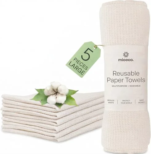 Fast 5 Pack Reusable Kitchen Paper Towels 5 Count Smooth
