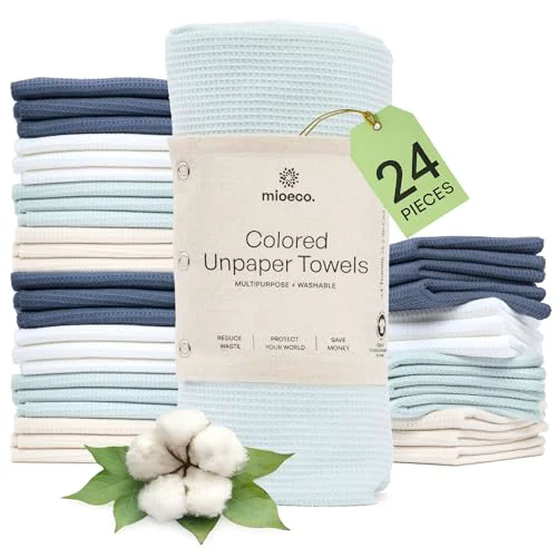Minimalist 24 Pack Reusable Kitchen Paper Towels 24 Count Sustainable