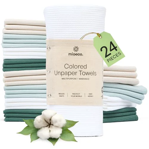 Professional 24 Pack Reusable Kitchen Paper Towels 24 Count Functional