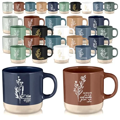 Elegant 30 Pcs Christian Mugs Bulk for Women Gifts 30 Count High-End