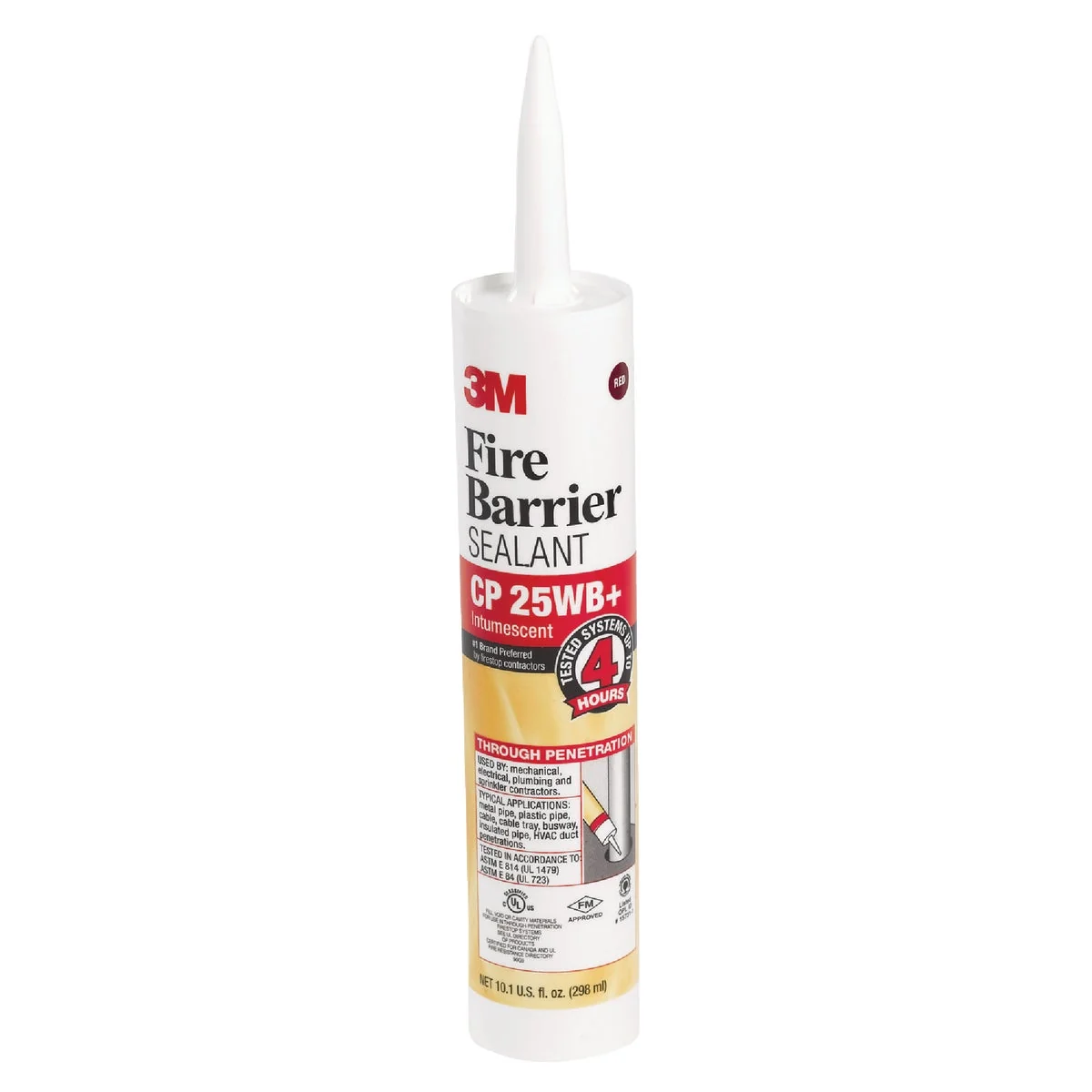 Effective 3M 10.1 Oz. 4 Hour Fire Barrier Sealant Red Safe