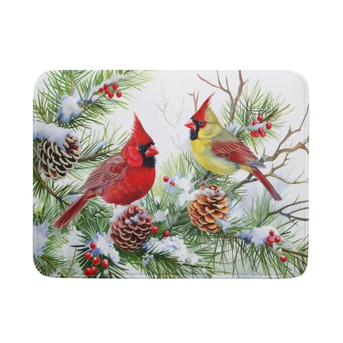 Responsible Red Birds Dish Drying Mat Flexible