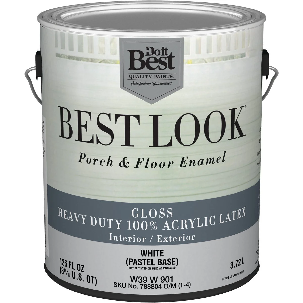 Natural Look 1 Gal. White Pastel Base Heavy-Duty Acrylic Latex Gloss Porch Floor Enamel Versatile