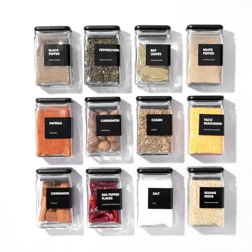 Efficient Glass Storage Jars with Bamboo Lid Modern