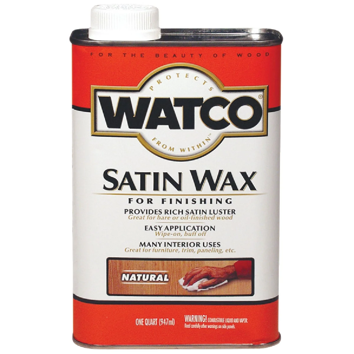 Recyclable Watco Satin Wood Finishing Wax Quart Professional