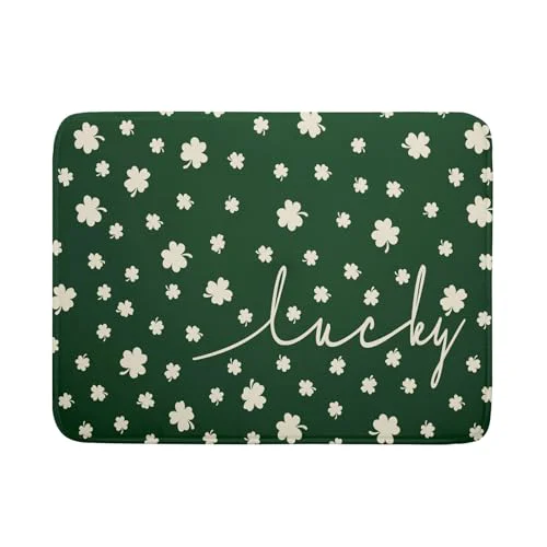 Responsible St Patricks Day Dish Drying Mat Green Lucky Clovers Dish Drainer Mats 18 x24 Shamrock Holiday Microfiber Reversible Dish Drying Rack Pad Protector for Kitchen Countertop Large Decor Original Design