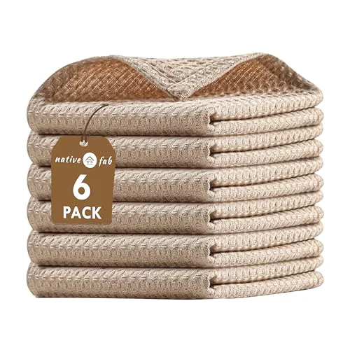 User-Friendly 6 Pack Waffle Dish Cloths 6 Count Practical