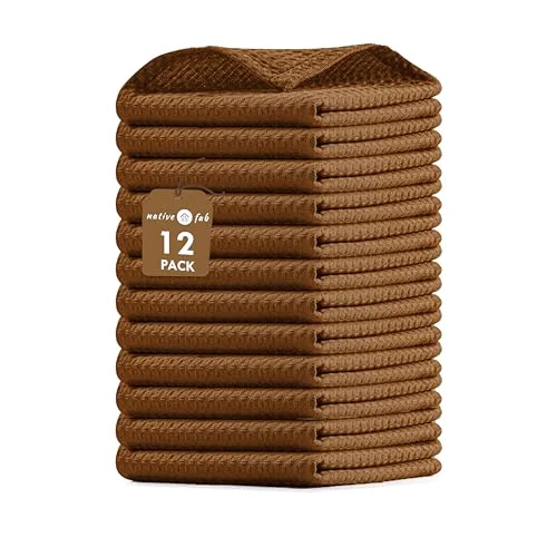 Premium Material Waffle 12 Pack Dish Cloths 12 Count Durable