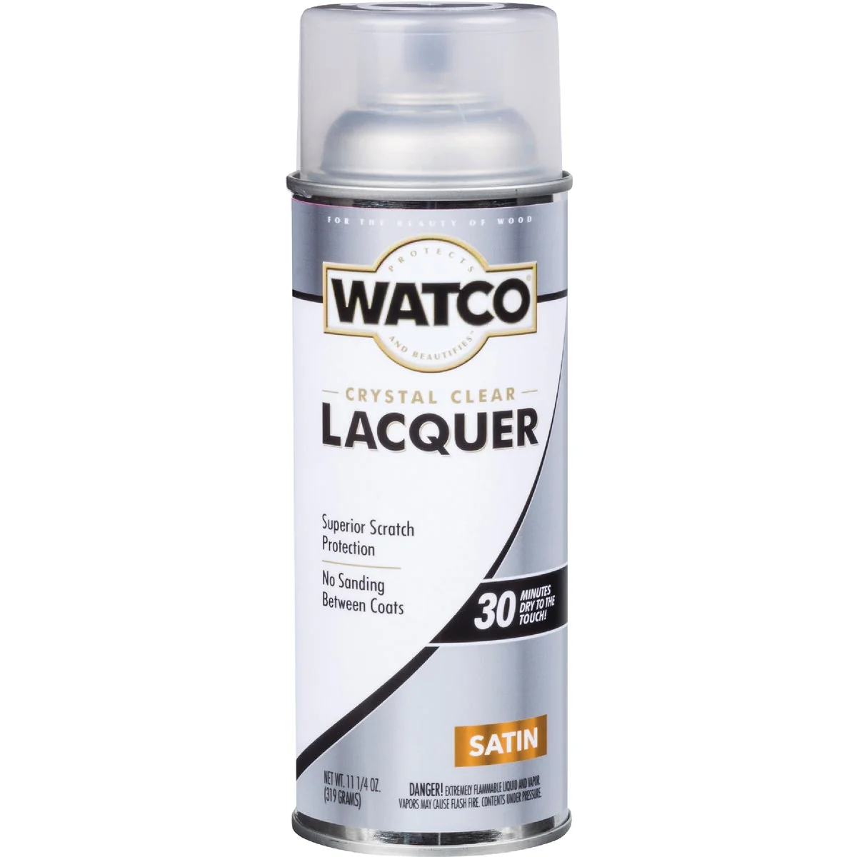 Environmentally Friendly Watco 11.25 Oz. Clear Satin Spray Lacquer Lightweight