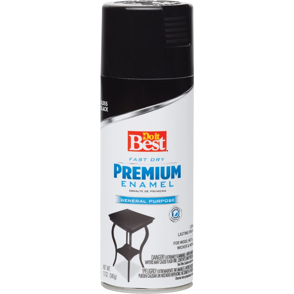 Carefully Designed Do it Premium Enamel 12 Oz. Gloss Spray Paint Black Sophisticated