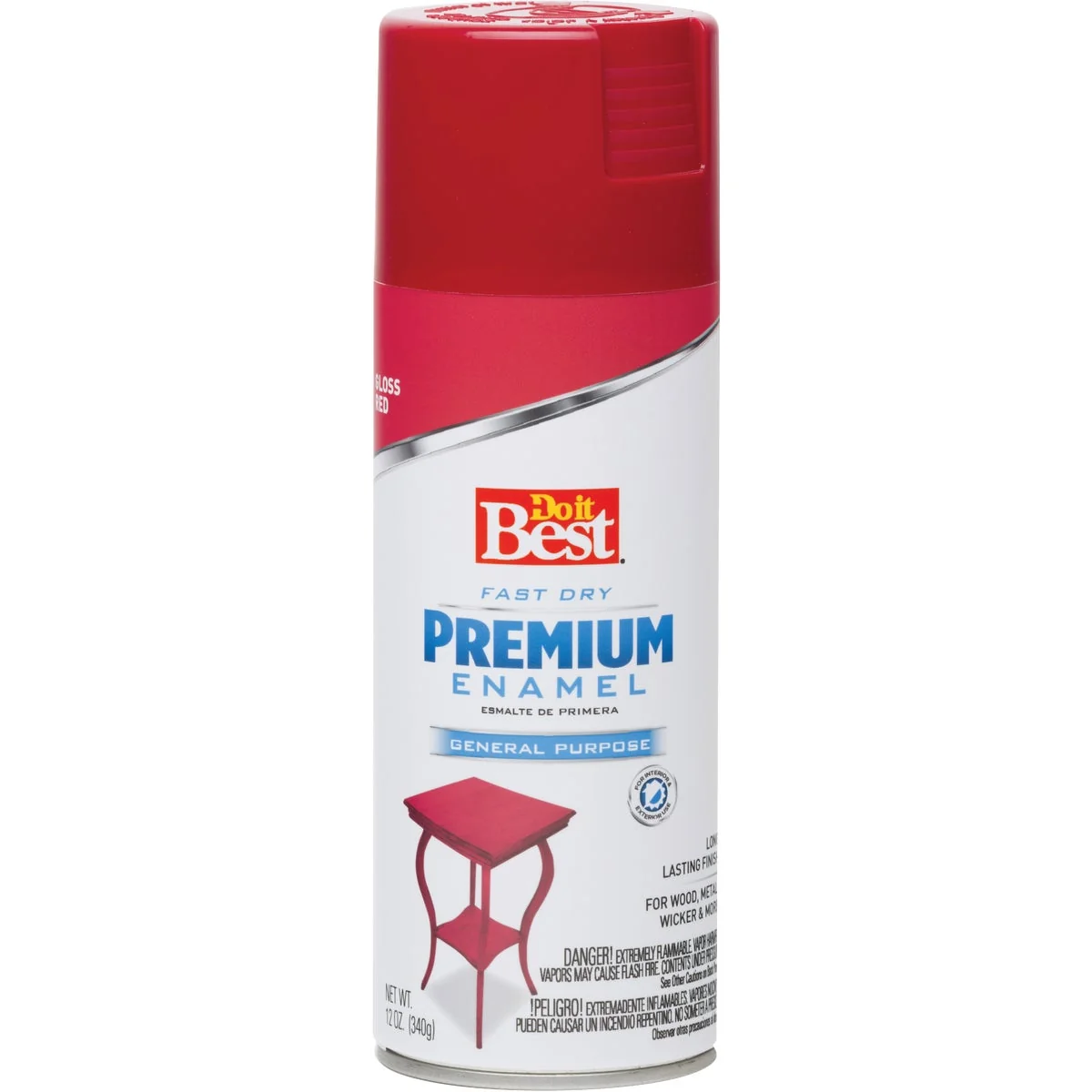 Natural Do it Premium Enamel 12 Oz. Gloss Spray Paint Red Outstanding