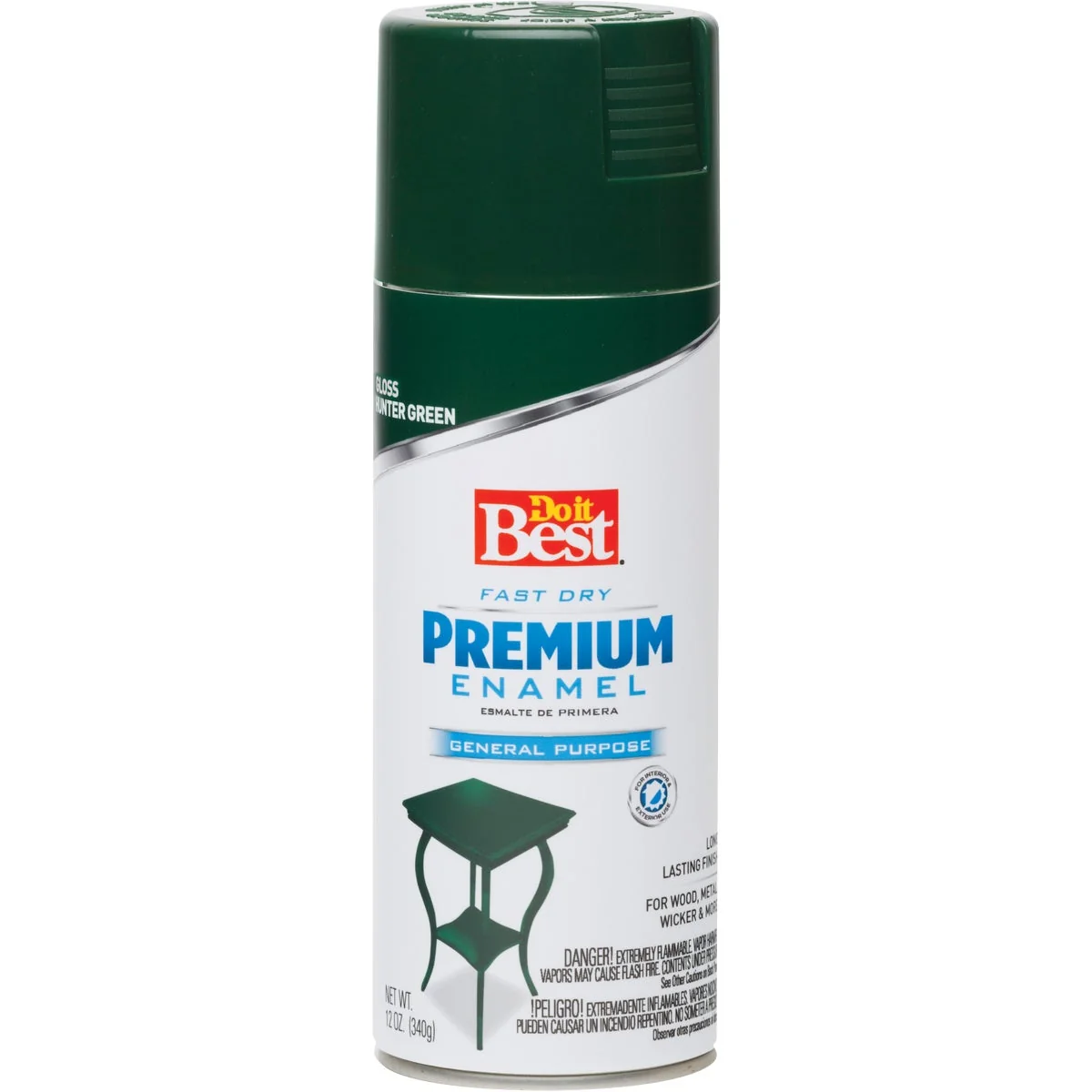 Official Do it Premium Enamel 12 Oz. Gloss Spray Paint Hunter Green Outstanding