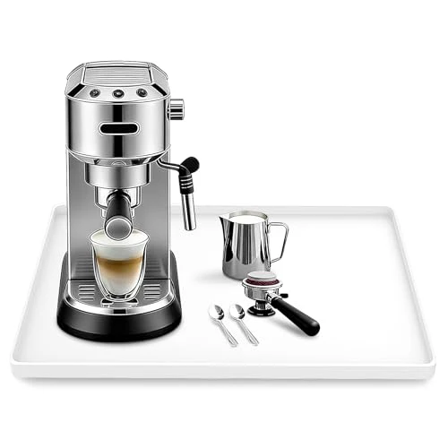 Carefully Designed Silicone Coffee Maker Mat with Lip for Countertops Solid