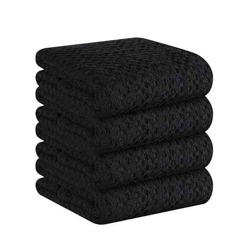Original Set of 4 Premium Waffle Dish Towels 16×26 inches Casual