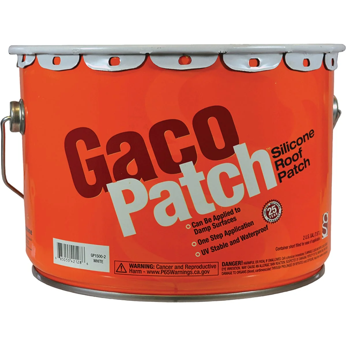 Advanced GacoPatch 2 Gal. White Silicone Roof Patch 193-942 Breathable