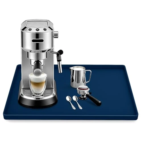 Casual Silicone Coffee Maker Mat with Lip for Countertops Original Design