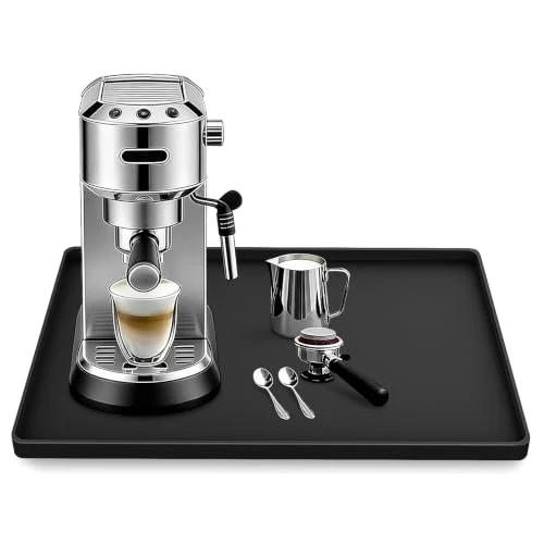 Carefully Designed Silicone Coffee Maker Mat with Lip for Countertops Excellent