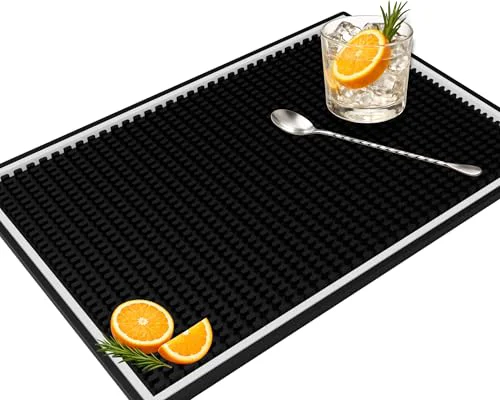 Refined Bar Mat for Countertop White Frame 18 x 12 in Fine