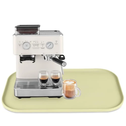 Sophisticated Silicone Coffee Maker Mat with Lip for Countertops Comfortable