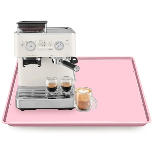 Flexible Silicone Coffee Maker Mat with Lip for Countertops Genuine