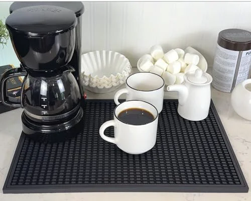 Contemporary Espresso Tamping Mat 18×12 Black Professional
