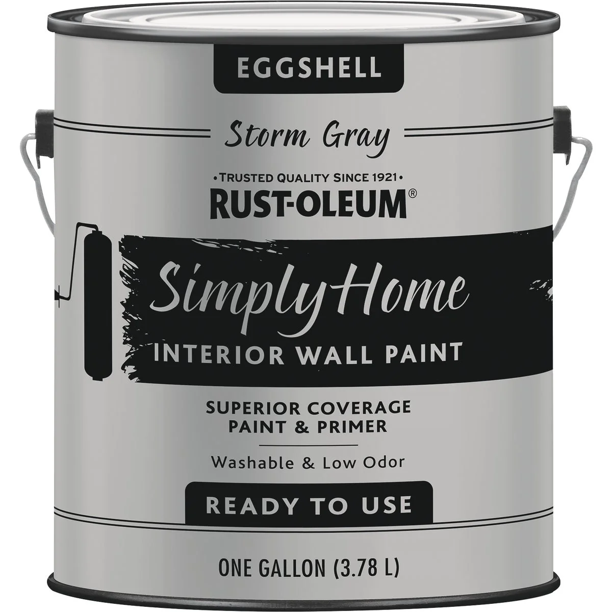 Proven Simply Home Eggshell Storm Gray Interior Wall Paint Gallon Clean