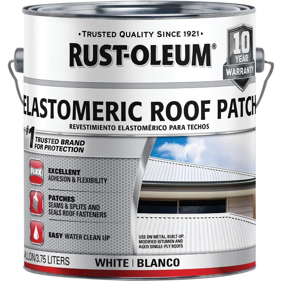 Dependable Rust-Oleum 1 Gal. White Elastomeric Roof Patch Solid