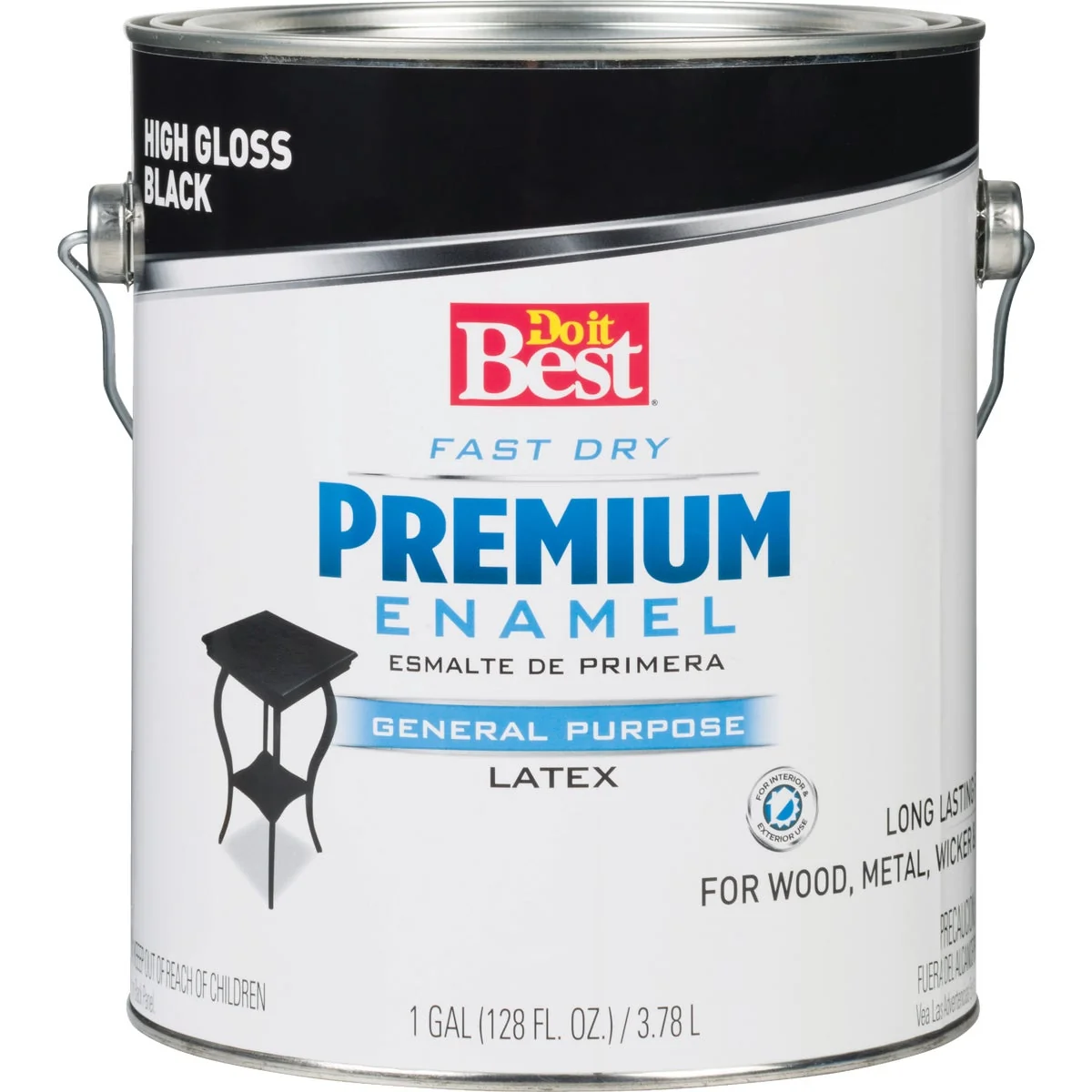 Smart Do it Fast Dry Acrylic Latex Gloss Premium Enamel Black 1 Gal. Official