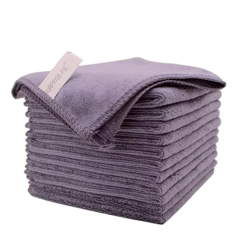 Solid Premium 400 GSM Microfiber Cleaning Cloths 6 Count Prestigious